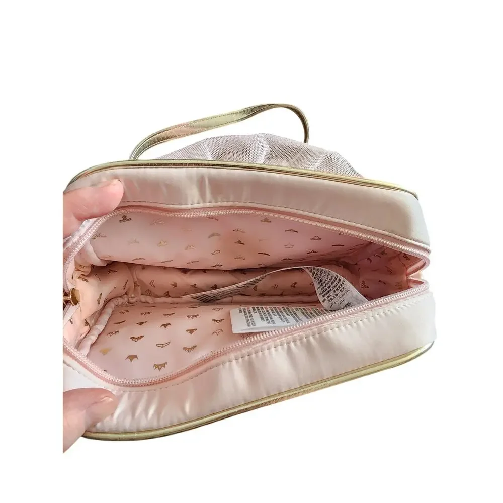 Disney Parks Light Pink Crossbody Tule Flower Gem Purse Bag